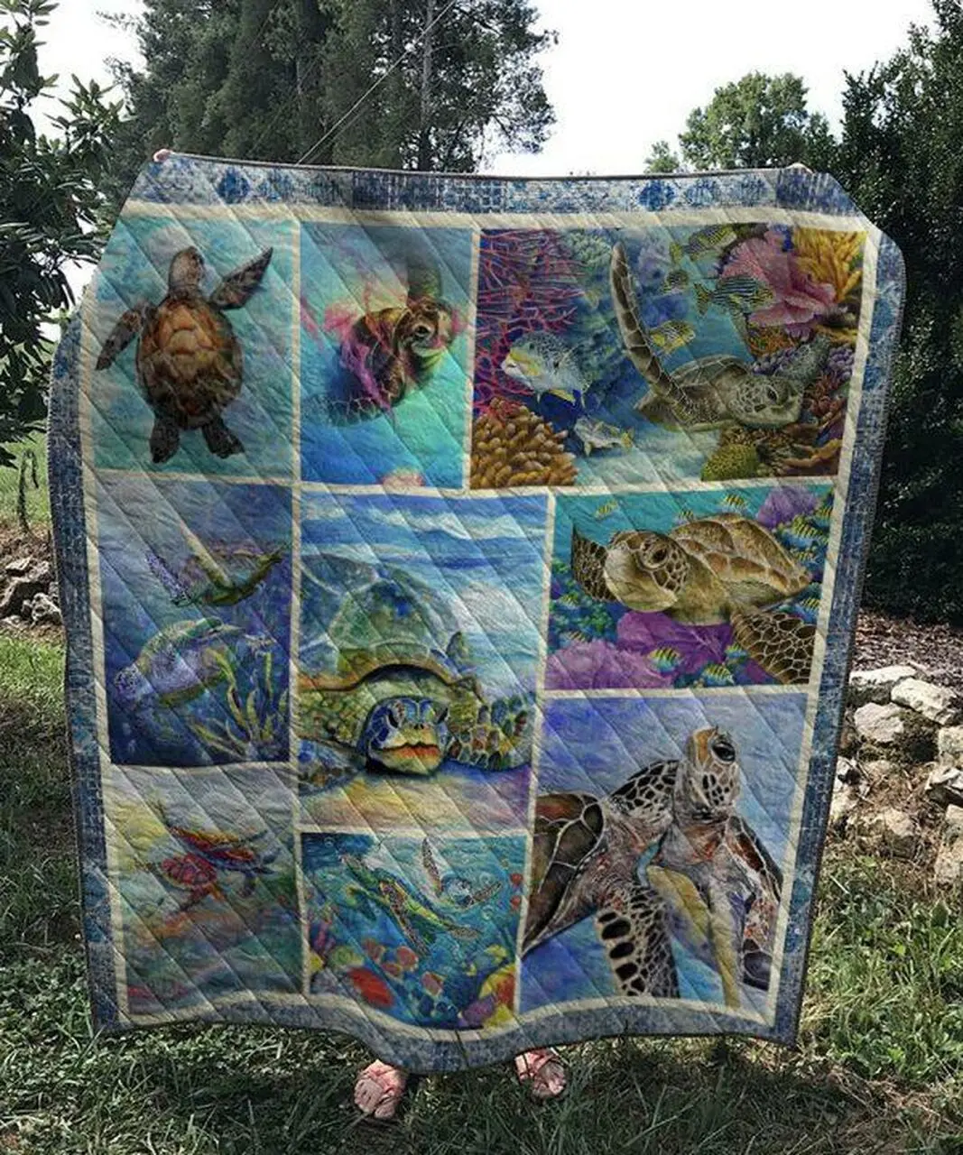 Turtle 1103 25 Quilt Blanket Quilt and Home Decor