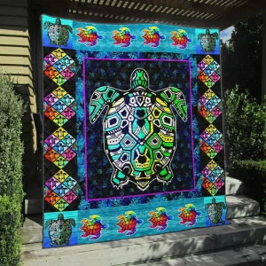 Turtle 6 Blanket Th1607 Quilt and Home Decor