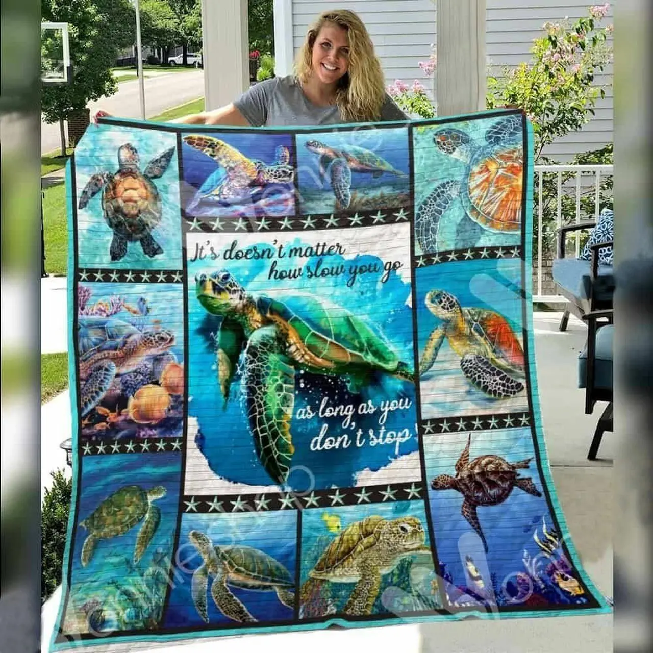 Turtle Awesome O Quilt Mr and Home Decor