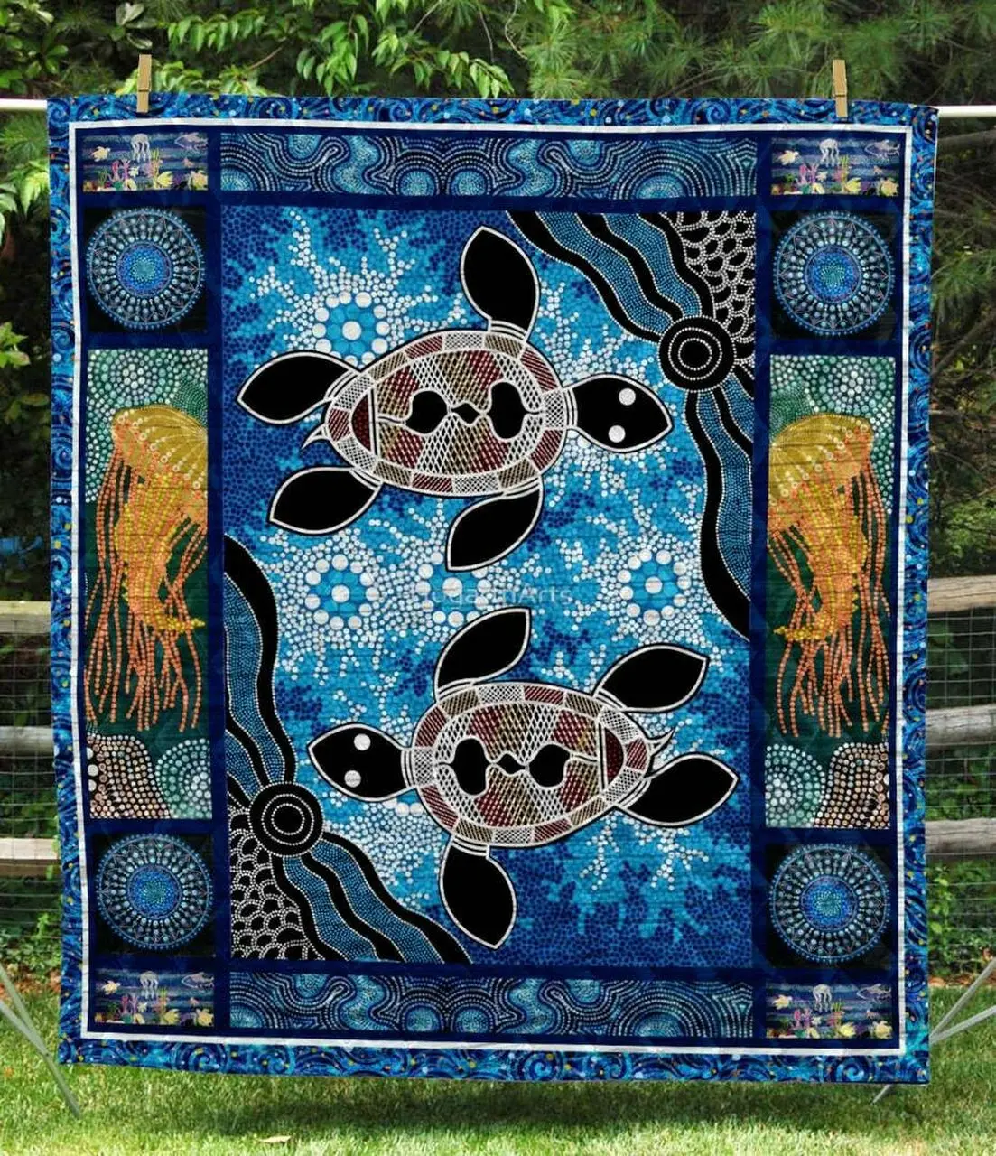 Turtle Bi290709C Quilt Blanket and Home Decor