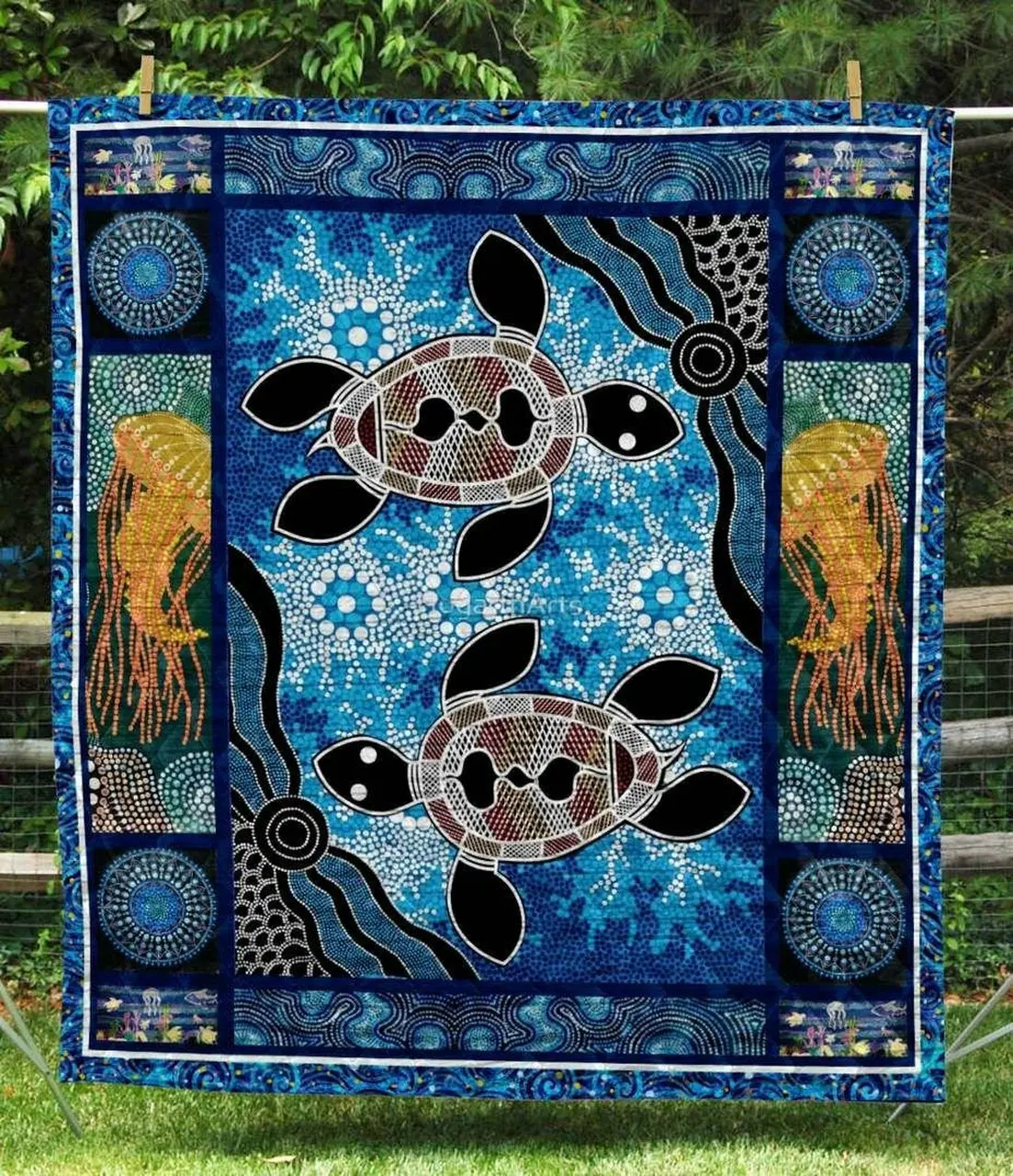 Turtle Bi290709C Quilt Blanket and Home Decor