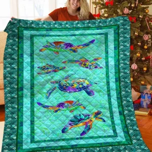 Turtle Blaket JFJ14265 3D Customized Quilt 2707 and Home Decor