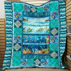 Turtle Blanket Full Printing 00091 Quilt and Home Decor