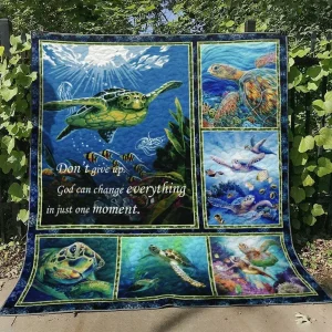 Turtle Hn150725 Quilt Blanket and Home Decor