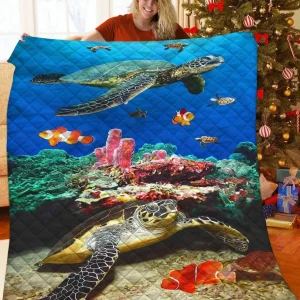 Turtle JFJ14116 3D Customized Quilt 2707 and Home Decor