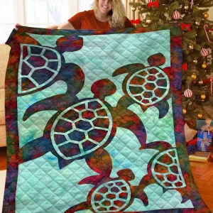 Turtle JFJ14160 3D Customized Quilt 2707 and Home Decor