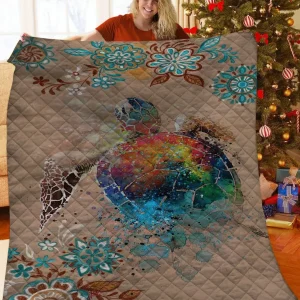 Turtle JFJ14161 3D Customized Quilt 2707 and Home Decor