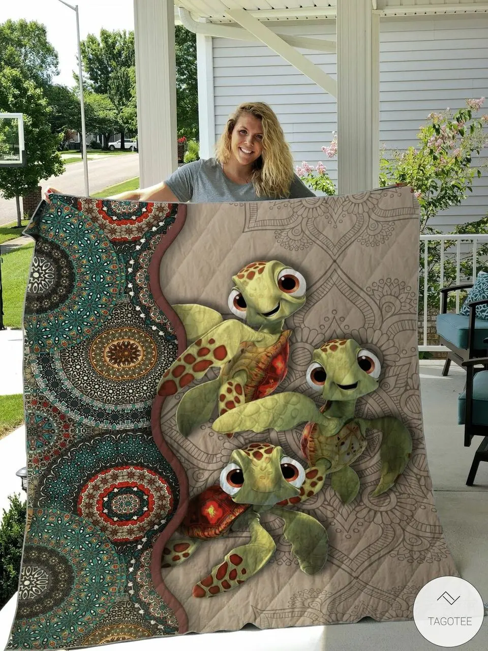 Turtle Mandala Quilt and Home Decor