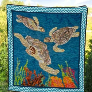 Turtle Ng020746B Tbg Quilt Blanket and Home Decor