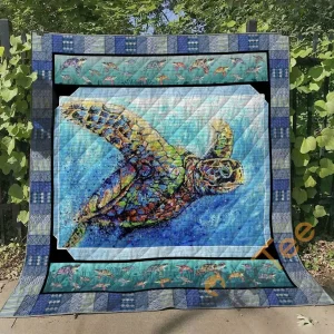 Turtle V1 Blanket TH2906 Quilt and Home Decor