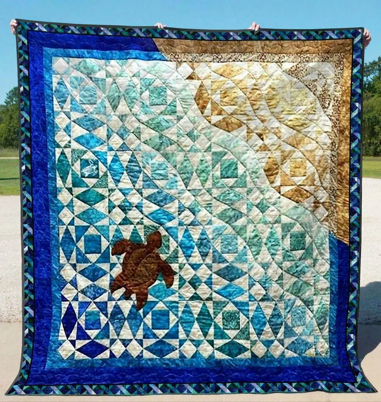 Turtle Ye090708A Tbg Quilt Blanket and Home Decor