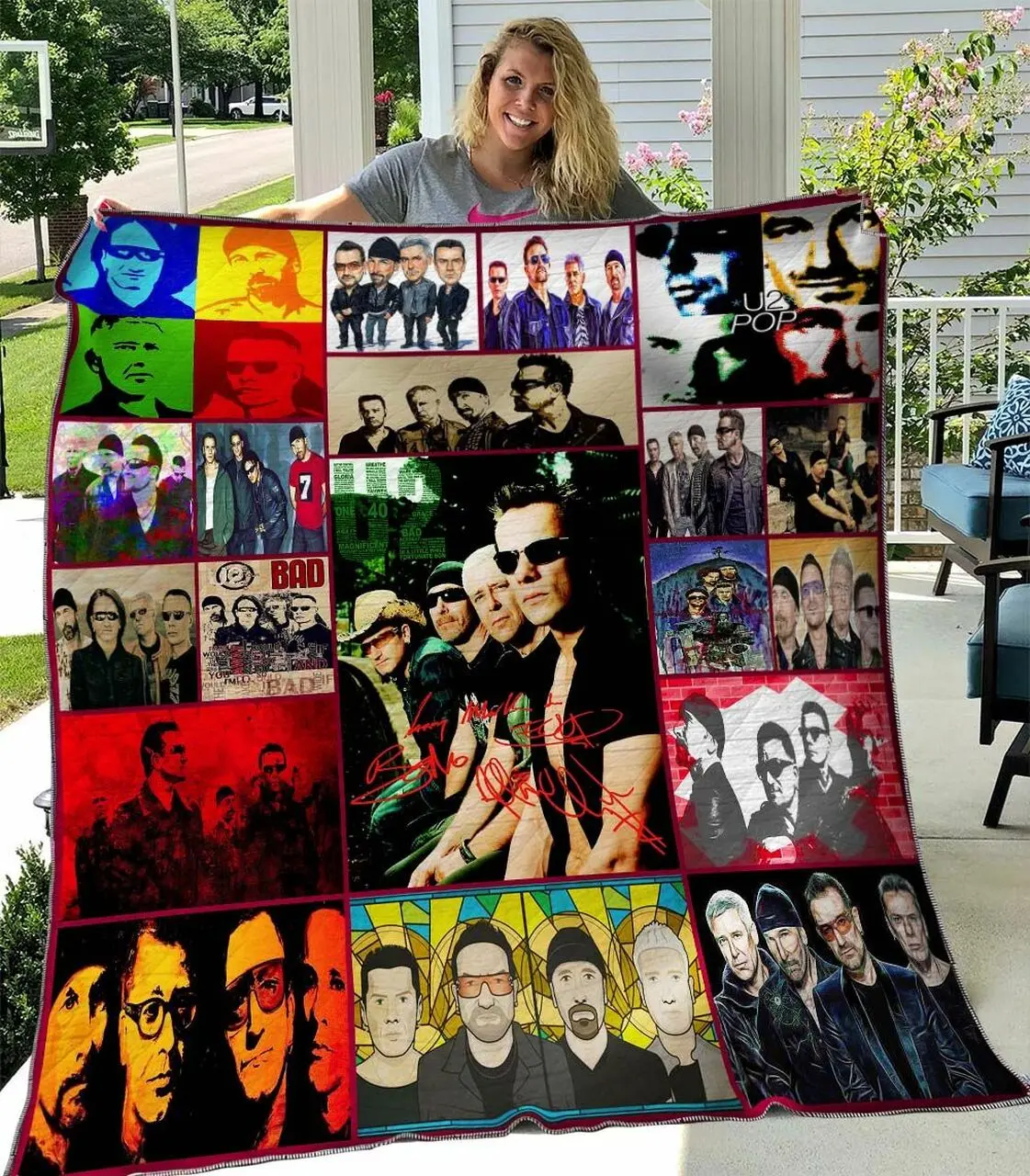 U2 Band Quilt Blanket Th1507 and Home Decor