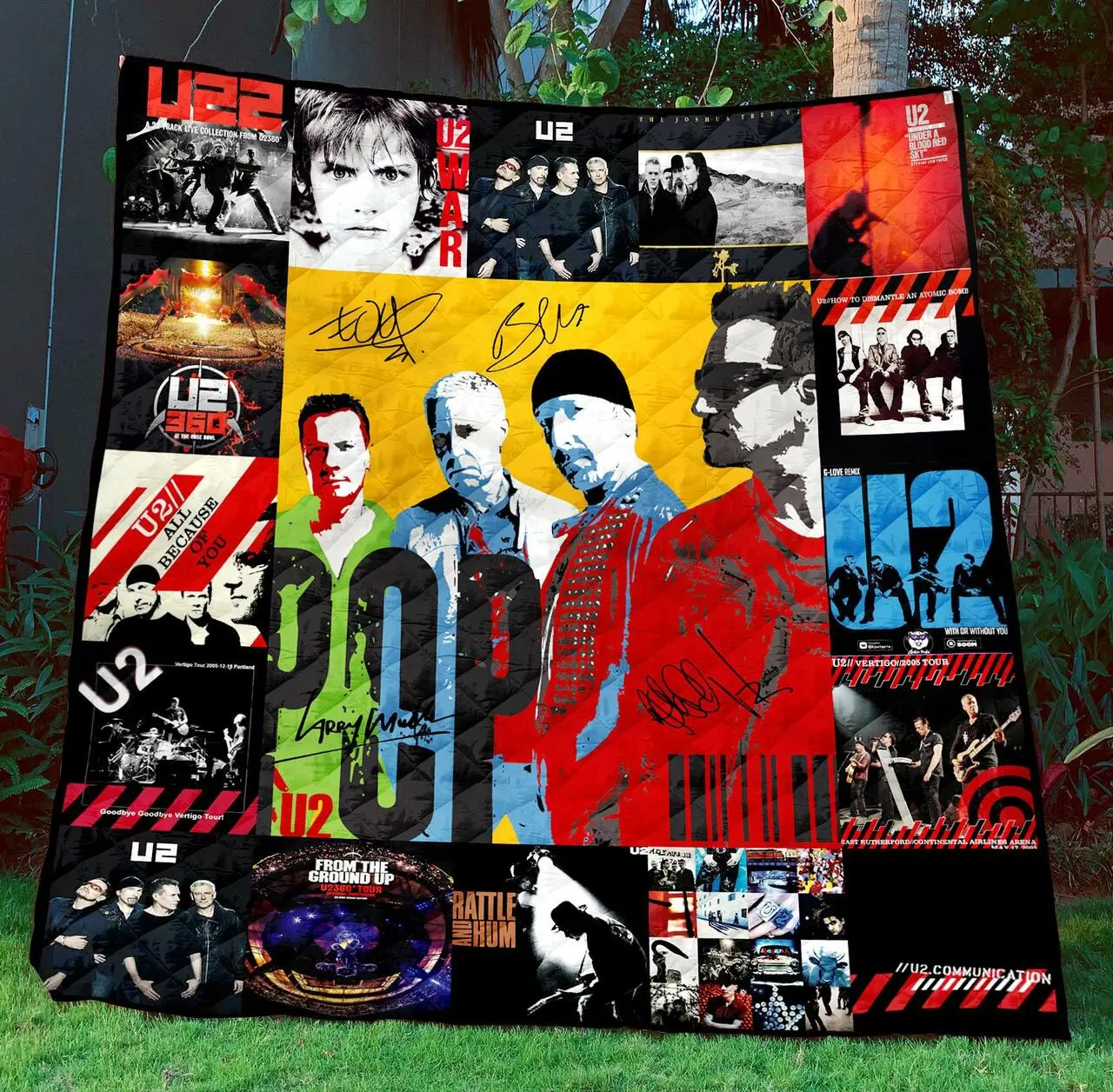 U2 Tml290717 Quilt Blanket Quilt and Home Decor