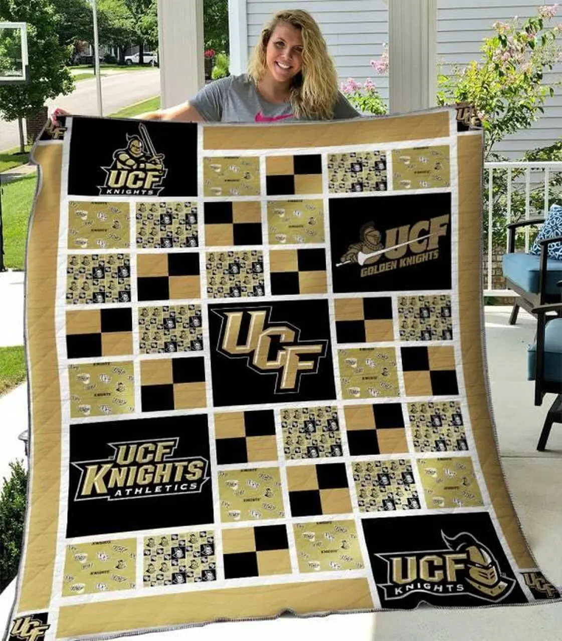 Ucf Knights Quilt Blanket B030631 Quilt and Home Decor