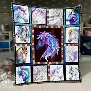 Unicorn Art 01 3D Blanket Th0807 Quilt and Home Decor
