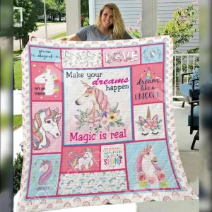 Unicorn Awesome E Quilt Derqet and Home Decor