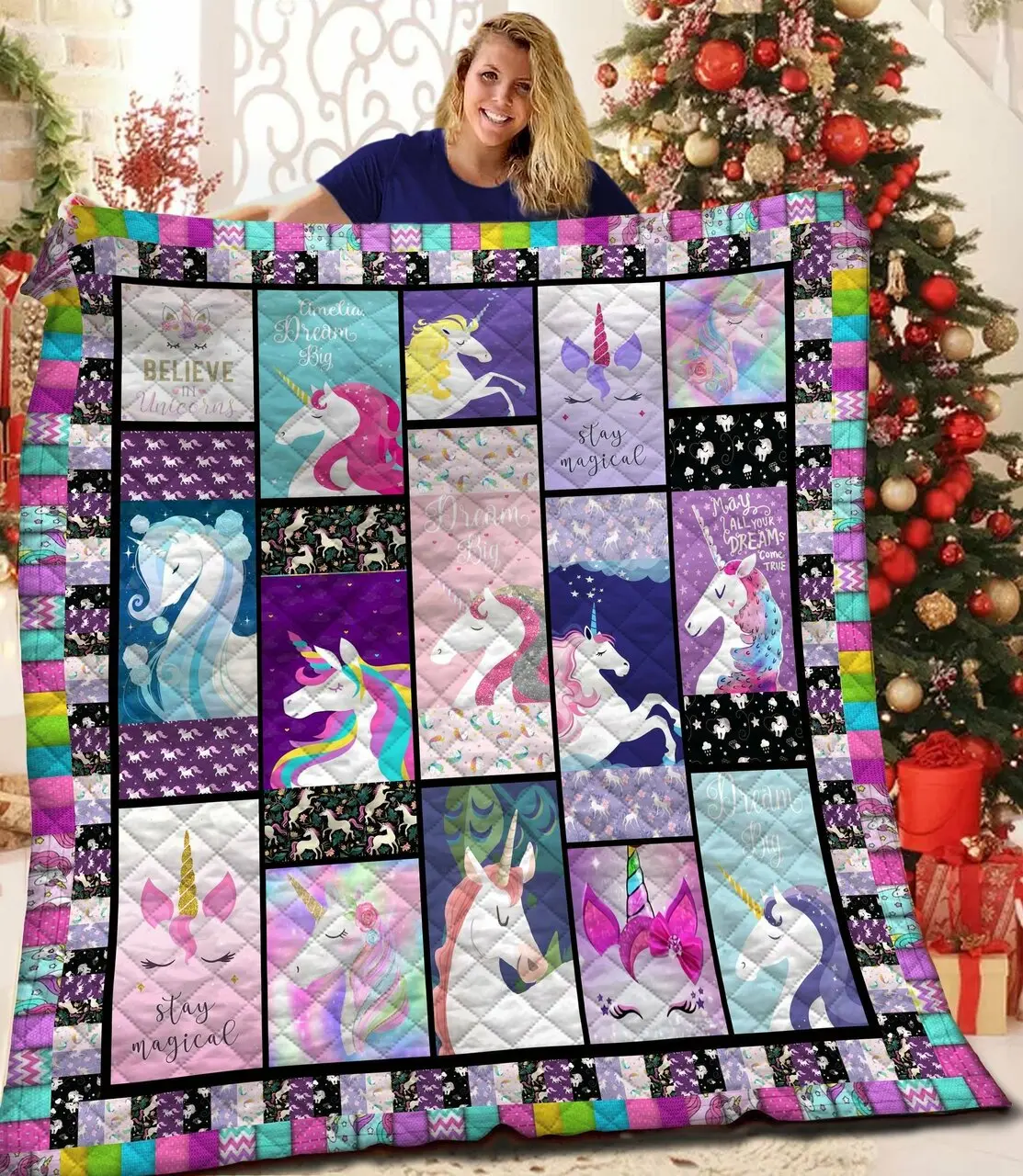 Unicorn Bbb151082 Quilt Blanket and Home Decor