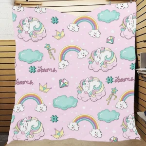 Unicorn-Diamond Quilt and Home Decor