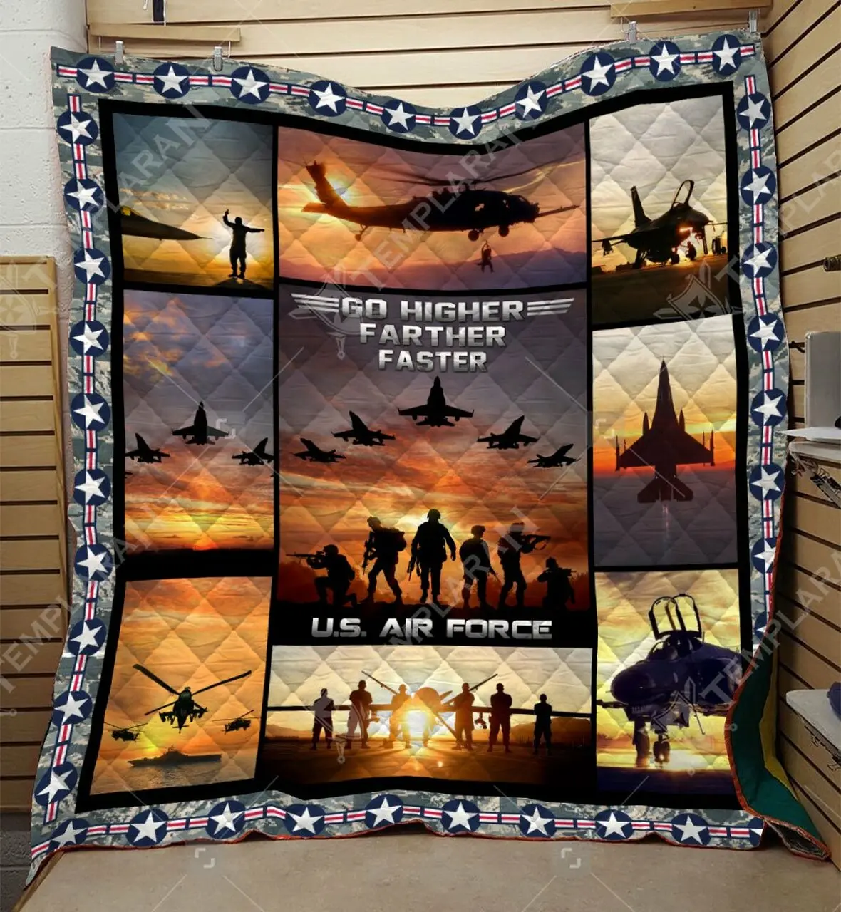 Us Air Force Htt-Qct0011 Quilt and Home Decor
