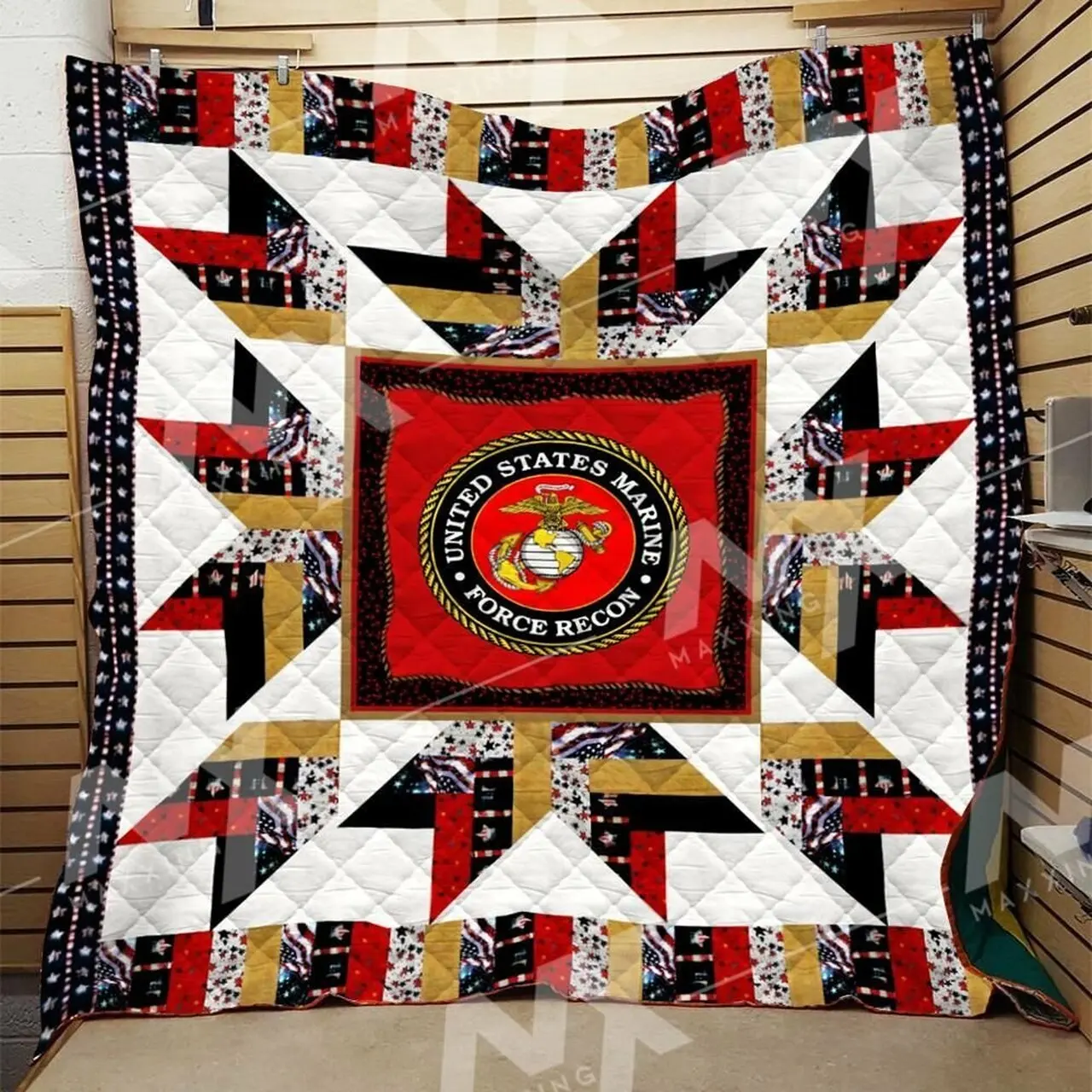 Us Marine Quilt Blanket Dhc0910411Vt and Home Decor