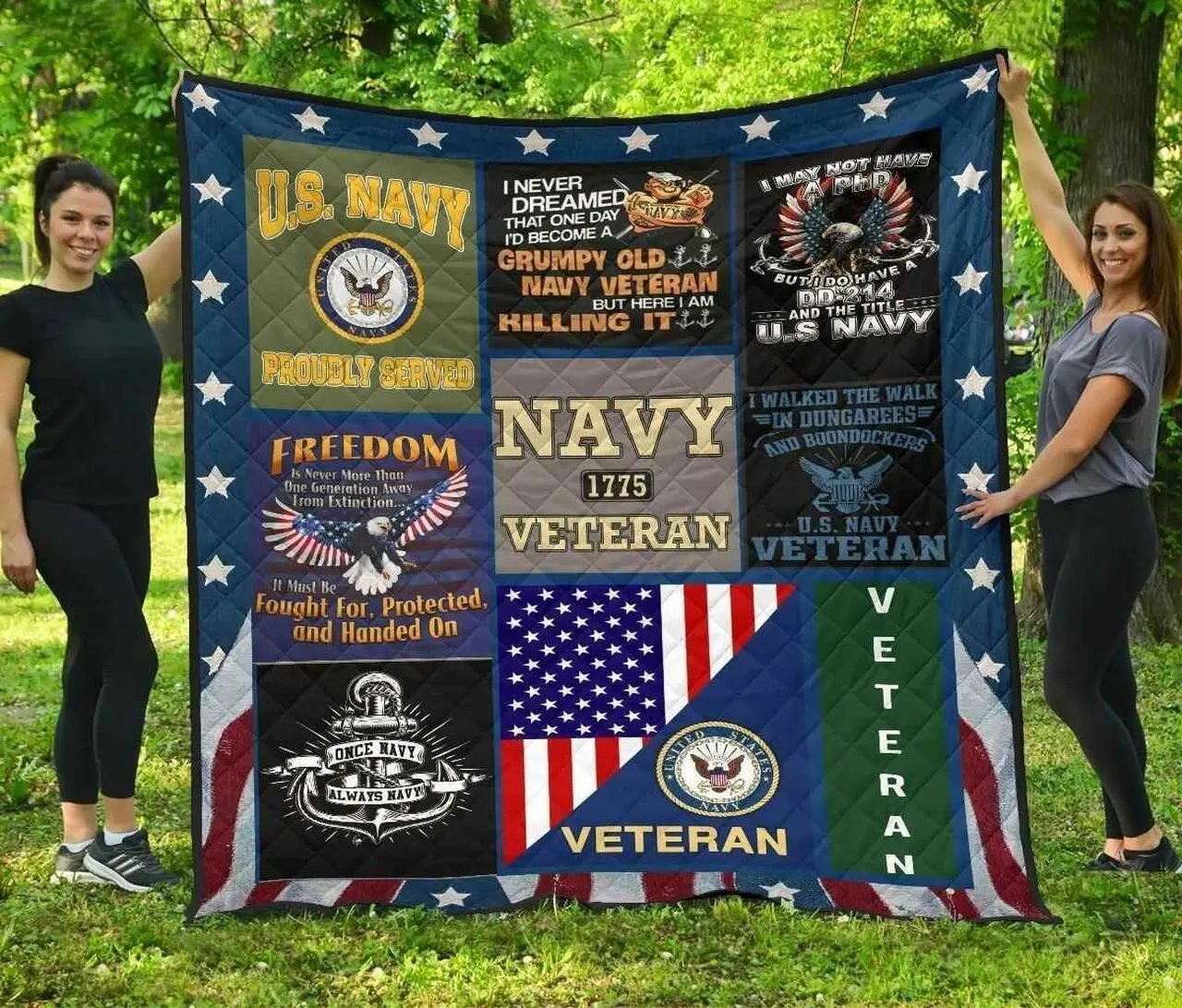 Us Navy Blanket Th0807 Quilt and Home Decor