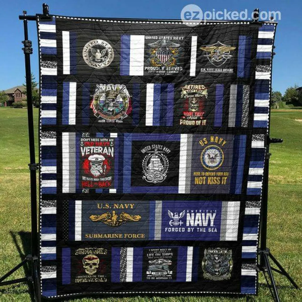 Us Navy Pride Quilt Blanket Lk08 Quilt and Home Decor