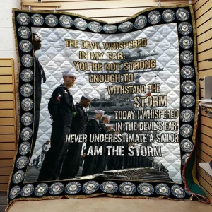 Us Navy Storm Quilt and Home Decor