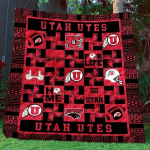 Utah Utes Ver2 Blanket Th1507 Quilt and Home Decor