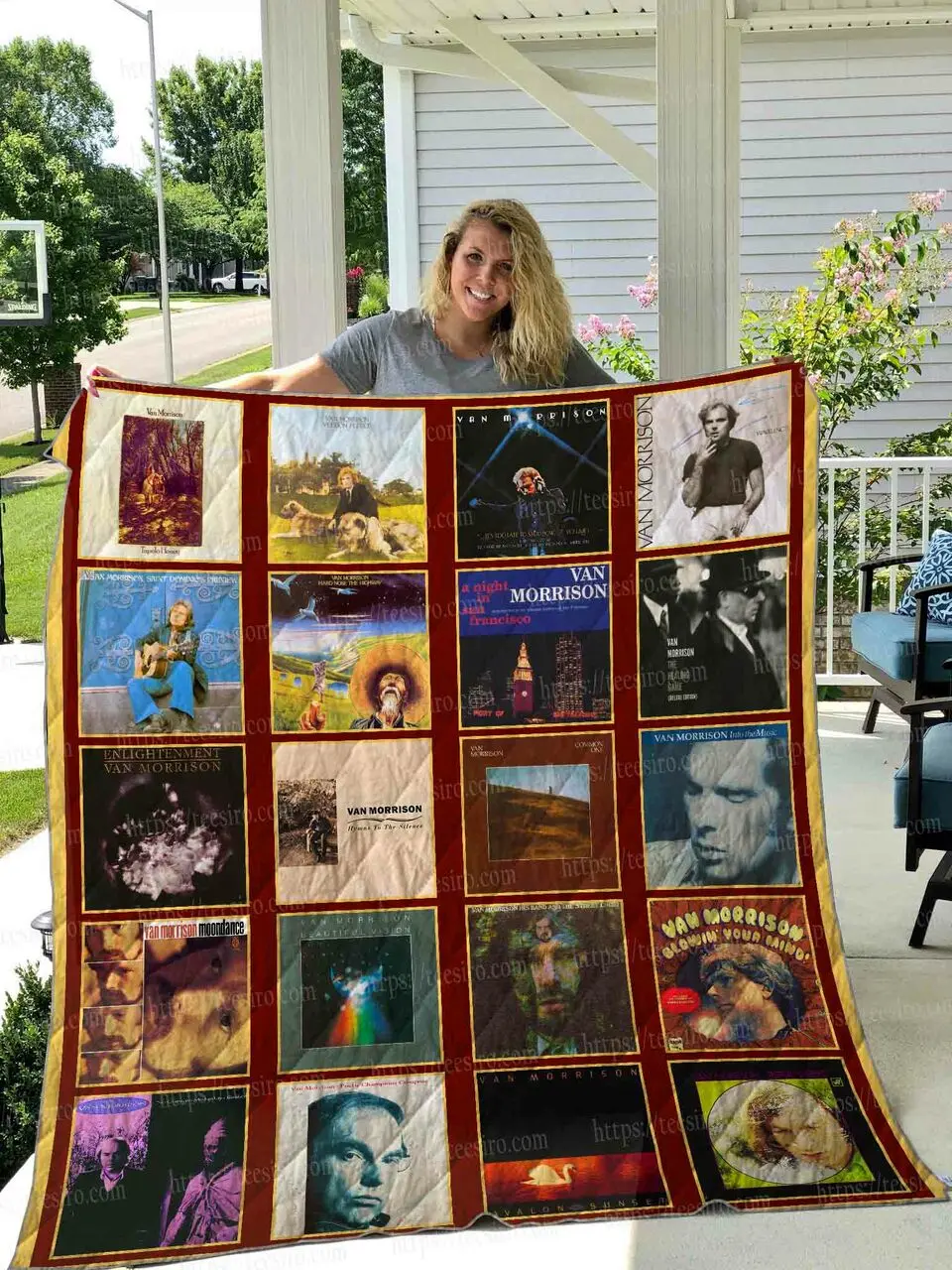 Van Morrison Quilt Blanket 01 and Home Decor