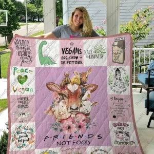 Vegan Tshirt Quilt Blanket and Home Decor