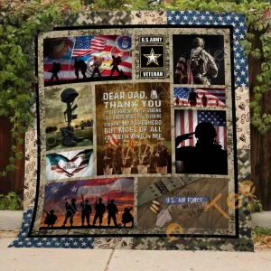 Veteran Dad Blanket KC1807 Quilt and Home Decor