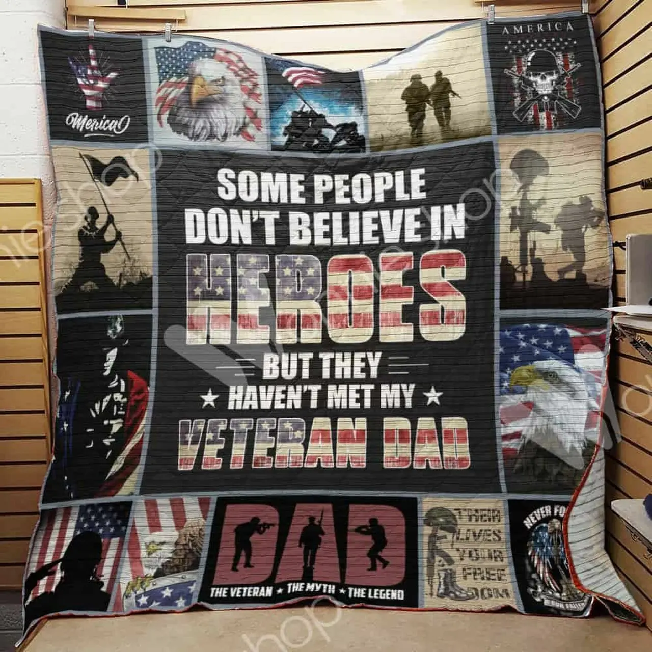 Veteran Dad Quilt Blanket Dhc1102242Td and Home Decor