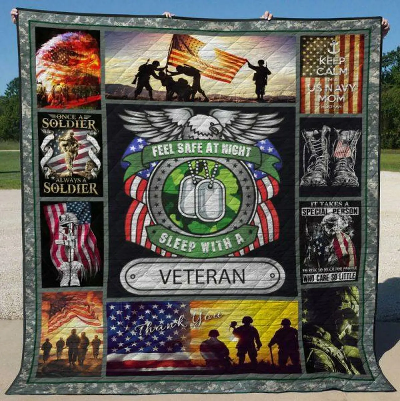Veteran Quilt Blanket Quilt and Home Decor