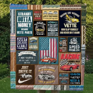 Vette-V1 Quilt Blanket and Home Decor