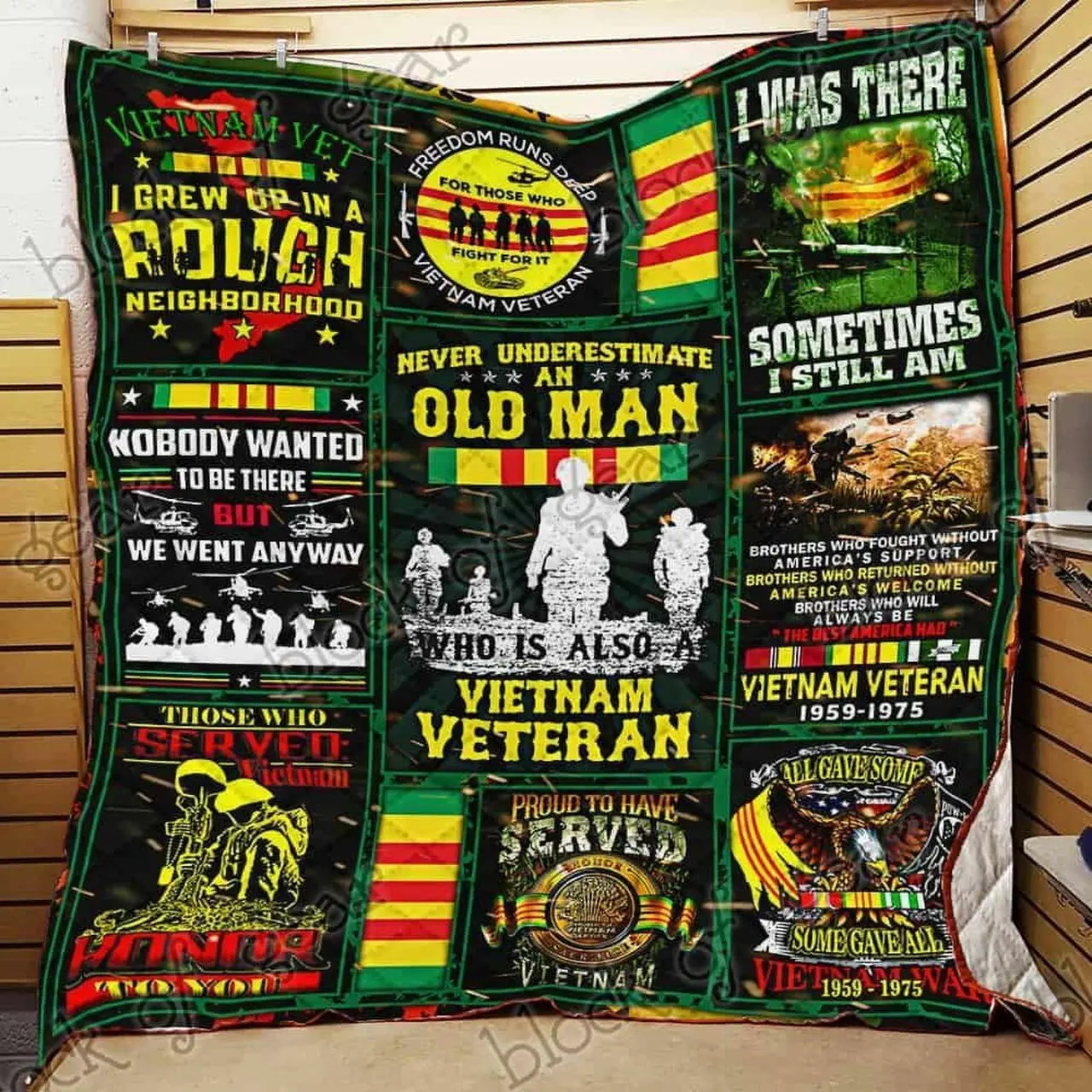 Vietnam Veteran Ah Quilt Derqdg and Home Decor