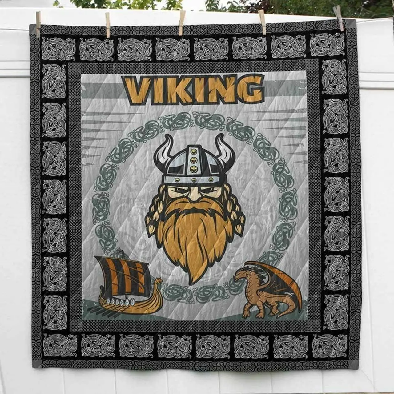 Viking Cartoon Hur Quilt Bevrqw and Home Decor