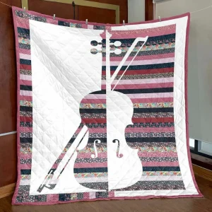 Violin Cg290578 Quilt Blanket and Home Decor