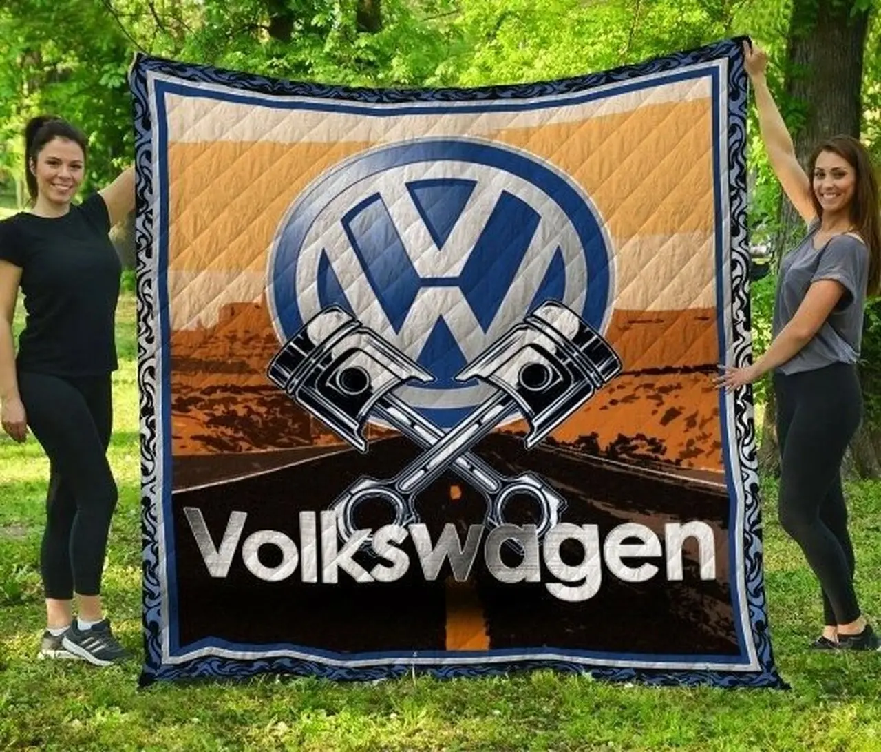 Volkswagen 3 Quilt Blanket and Home Decor
