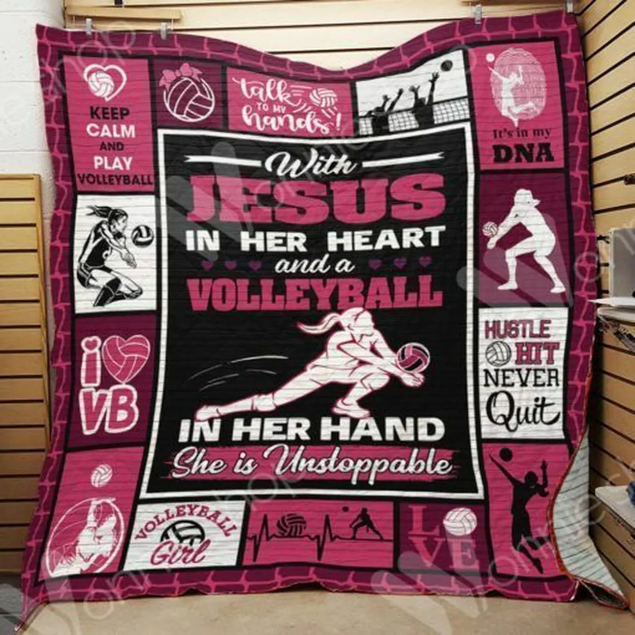 Volleyball Hur Quilt xq and Home Decor