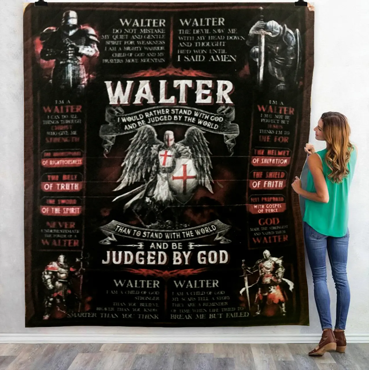 Walter Be judged by God Customized Quilt and Home Decor