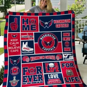 Washington Capitals Quilt Blanket 04 and Home Decor