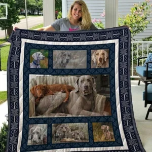 Weimaraner Qui11002 3D Personalized Customized Quilt Blanket 42 and Home Decor