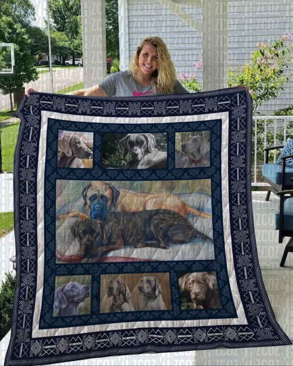 Weimaraner Quilt Blanket and Home Decor