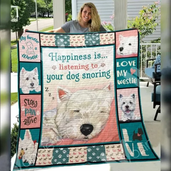 Westie Dog Awesome E Quilt Derqzo and Home Decor