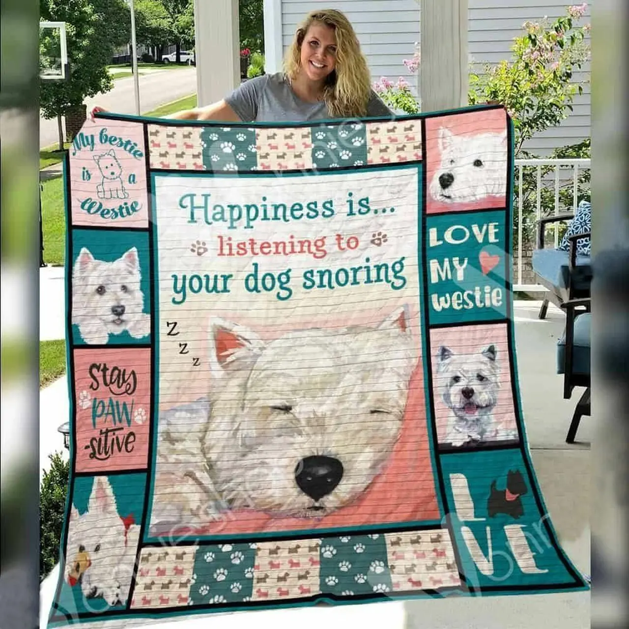 Westie Dog Awesome E Quilt Derqzo and Home Decor
