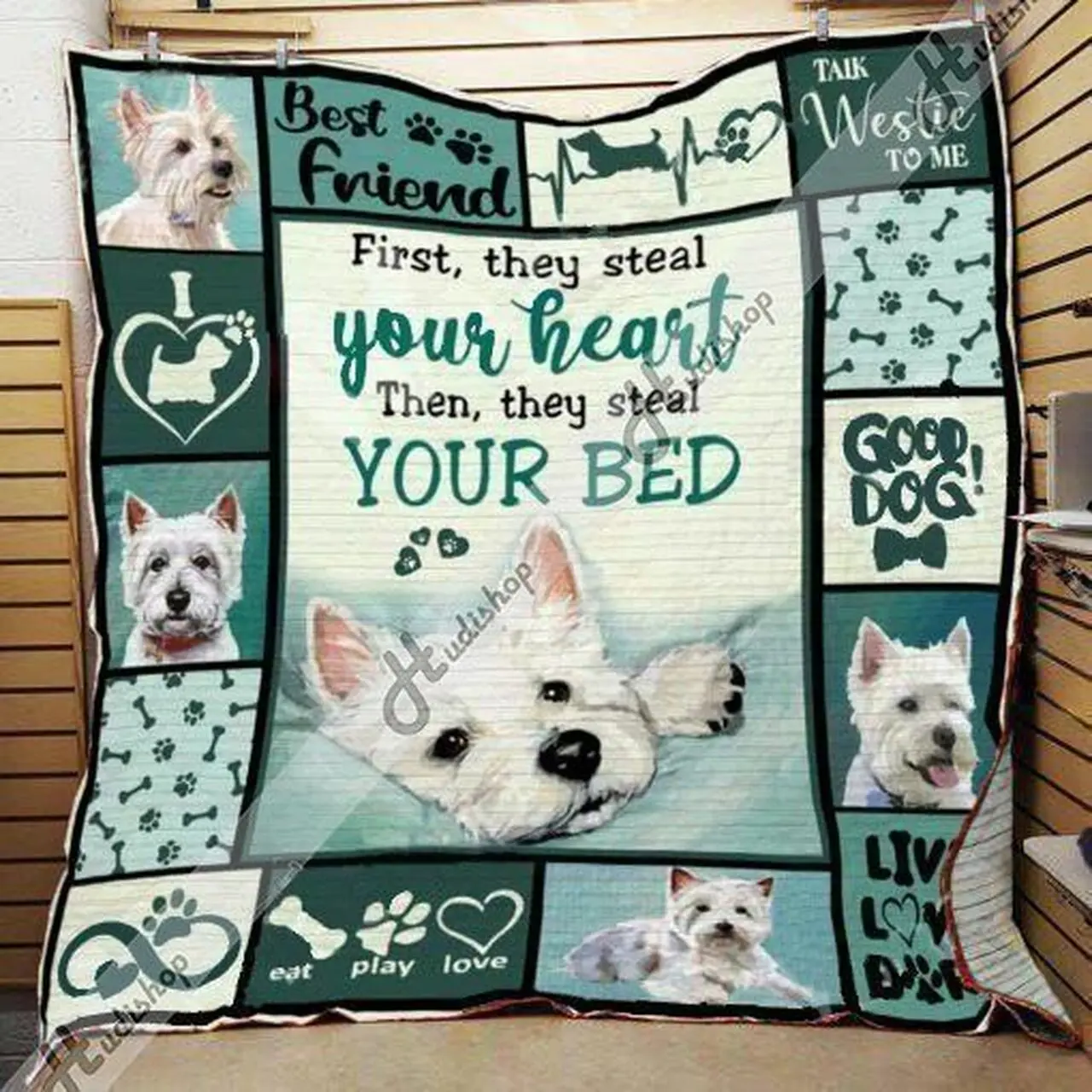 Westie Dog O Quilt Ga and Home Decor