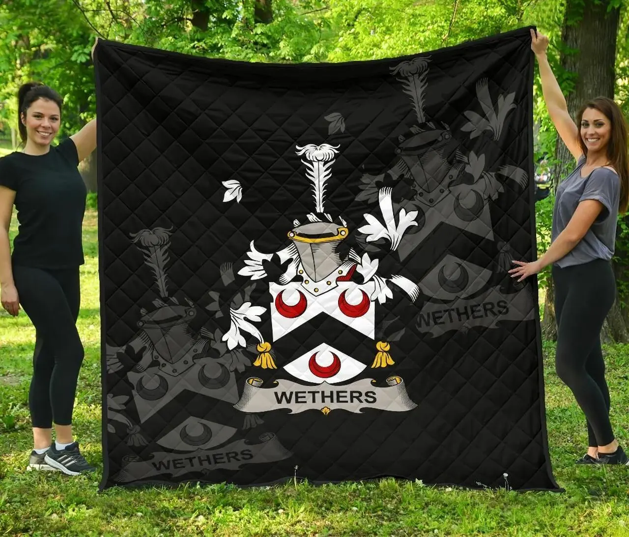 Wethers Ireland Irish Family Crest JFJ14792 3D Customized Quilt 2707 and Home Decor