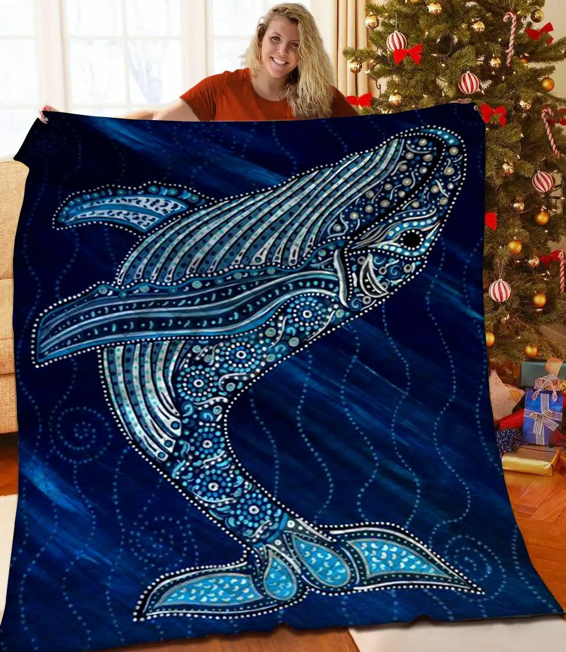 Whale JFJ14812 3D Customized Quilt 2707 and Home Decor