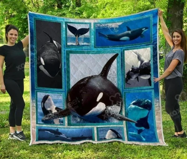 Whale Orca Cl05100099Mdq Quilt Blanket and Home Decor