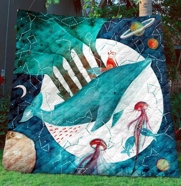 Whale Quilt Blanket Bbb0611310Ph and Home Decor